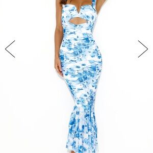 Hello Molly It’s Your World Mesh Dress Blue